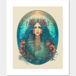 Flower Mermaid Fantasy Posters and Art
